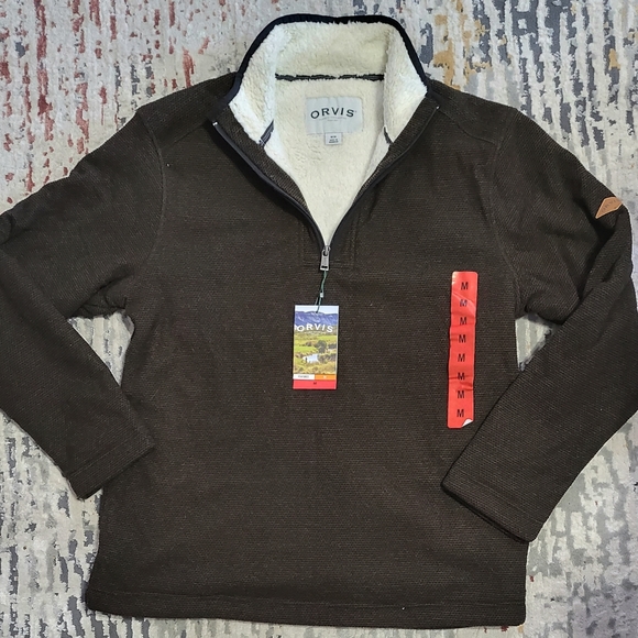 Orvis Sweaters Orvis Mens Fleece Lined Quarter Zip Pullover Poshmark